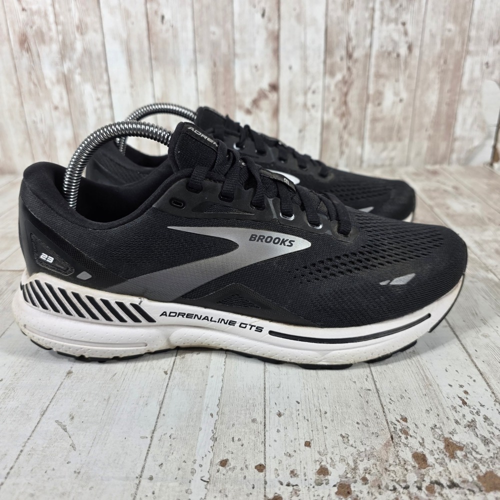 Brooks Adrenaline GTS 23 Womens 9.5 Wide Black Running Shoes 1203811D004